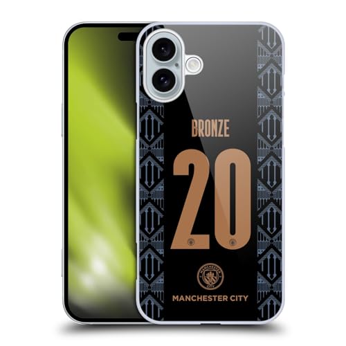 Head Case Designs Officially Licensed Manchester City Man City FC Lucy Bronze 2020/21 Women's Away Kit Group 2 Hard Back Case Compatible with Apple iPhone 16 Plus