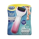 Scholl Velvet Smooth, Lima Electrónica de Pies y Piernas Secas, Exfoliante y Alisador 2 en 1, Lima de Color Morado con Cabezal Exfoliante