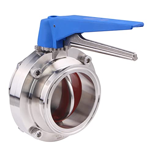 DERNORD Butterfly Valve with Blue Trigger Handle Stainless Steel 304