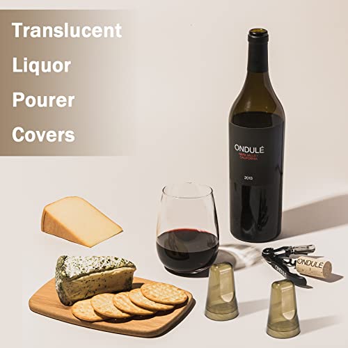 Giet Uitloop Covers 18 Stuks Doorschijnende Drank Schenker Covers Universele Fles Giet Dispenser Liquor Fles Cap Covers… - Image 4