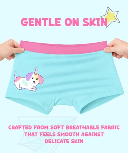 Image of KYDA KIDS Girls Premium Lycra Cotton Printed Panties Soft Waistband Regular Fit Trunks Breathable Daily Innerwear Multicolor Ages 2 to 14 Yr | Pack of 3