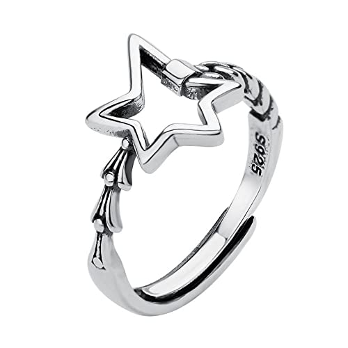 Bague femme ajustable rétro aux finitions soignées style constellation
