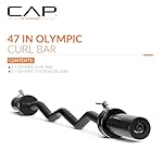 CAP Barbell 47-Inch Olympic EZ Curl Bar for 2-Inch Weight Plates | Multiple Options - Image 2