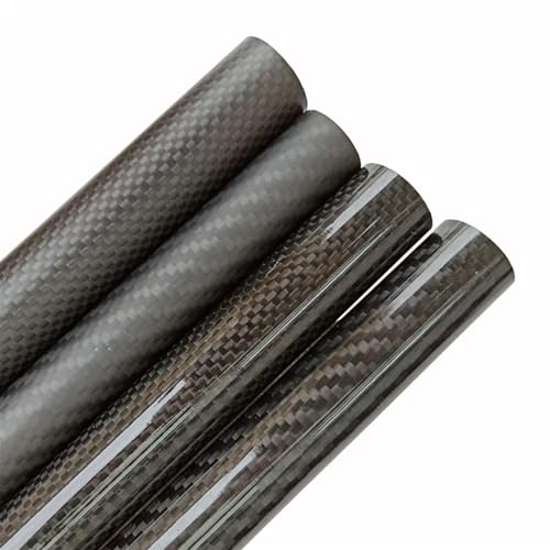 4pcs 3K Carbon Fiber Tube OD 8mm-30mm high Hardness Composite Carbon Fiber Support Tube Carbon Fiber Model Connecting Rod Carbon Fiber Square Tube(24x22 Twill Matte)