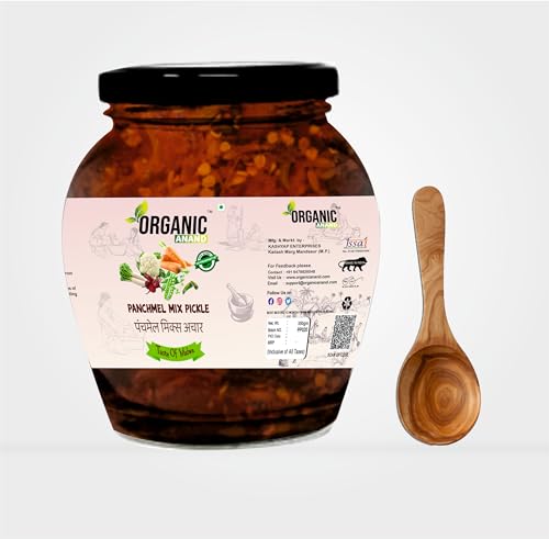 Image of Organic Anand Natural Panchmel Pickle (Mixed Veg Aachar) Spicy, Tangy & Tasty Achaar (Beetroot, Mooli, Matar Gajar, Gobhi, Shalgam ka Achar) Homemade Pickle (350Gm)