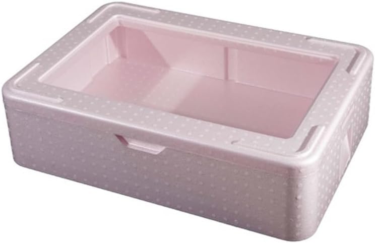 EPP Cold Food Serving Tray for Food Preservation, 30L Cooler with Clear Lid, Tiramisu Insulated Serving Tray, Portable Dessert Chilled Tray for Camping, Picnic, Vendors