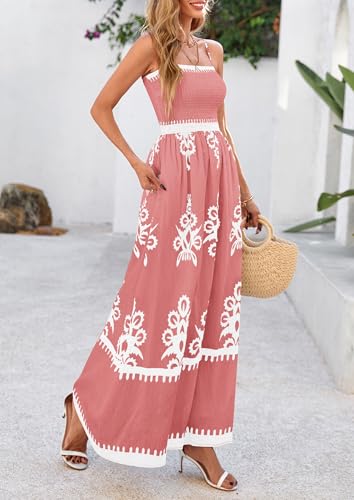 Image of PRETTYGARDEN Women's Summer Boho Maxi Dress Floral Sundresses