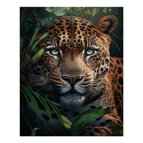 Peinture diamant léopard IA idée cadeau anniversaire fille