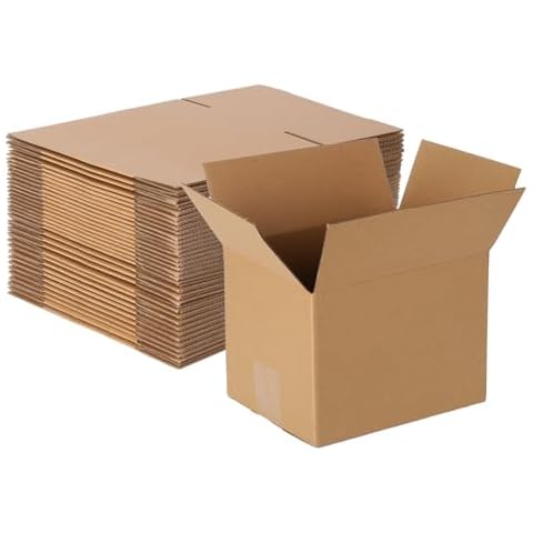 zmybcpack 40 pack 8x6x6 inch Cardboard Box Mailers, Kraft Corrugated Mailer Cardboard Shipping Boxes For Small Business, Mailing, Packing and Storage Cover