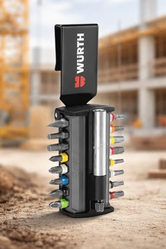 Würth Bit Sortiment 17 teilig mit Gürtelclip Bit Halter 1 4 Zoll ORSY kompatibel