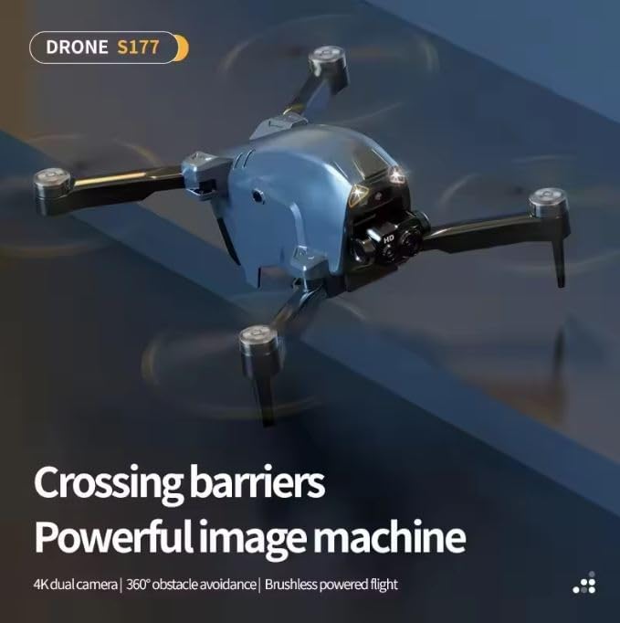 Image of WEADFAX-Drone-with-4K-Camera-WiFi-FPV-1080P-HD-Dual-Foldable-RC-Drone-Altitude-Hold-Headless-Mode-Visual-Positioning-Auto-Return-App-Control-Quad-Copter (S23-Pro)