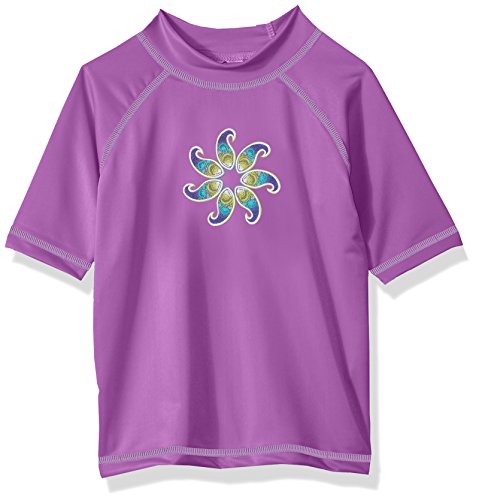 Kanu Surf Girls' Big Jade UPF 50+ Sun Protective Rashguard Swim Shirt, Sundance Purple, Large (12)