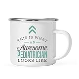 Andaz Press 11oz. Stainless Steel Campfire Coffee Mug Gift, This is What an Awesome Pediatrician Looks Like, 1-Pack, Birthday Gift Ideas Coworker Him Her, Includes Gift Box