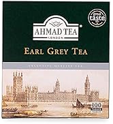 Ahmad Tea Earl Grey, 100 Poches de Thé, 200 g
