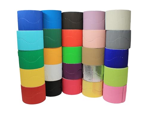 Bright Ideas Corrugated Border Roll for School Displays, Black, 57mm x 7.5m (15m When Split), BI7890 - Image 4
