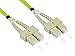 Produktbild Good Connections OM5 LWL Kabel - DUPLEX - Stecker SC an SC - Multimode 50/125 - 1/10/40/100-Gigabit Ethernet - Lichtwellen-Leiter, Glasfaser-Kabel, Patchkabel - 20 m