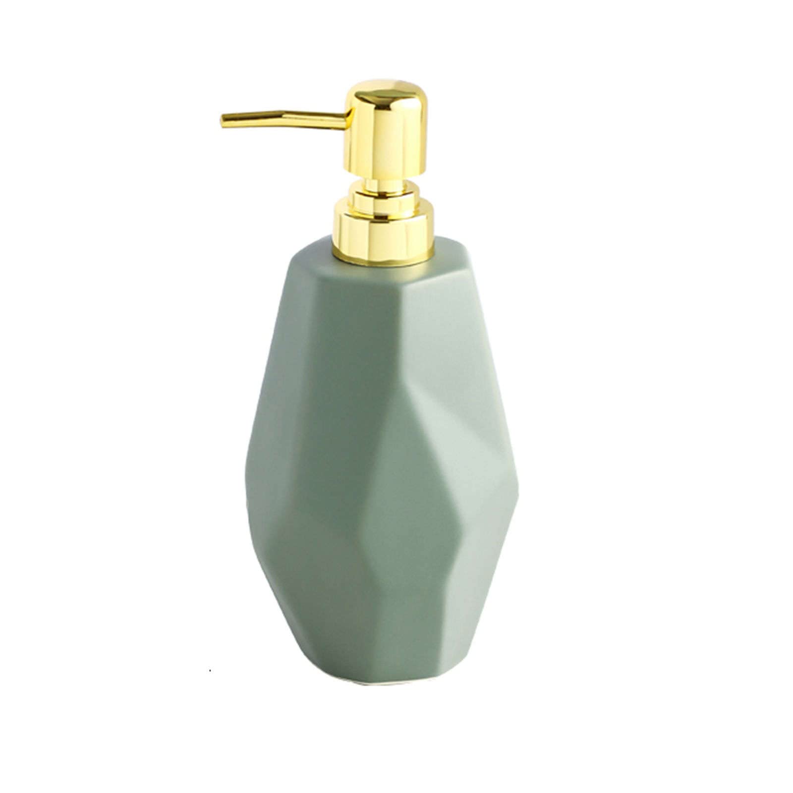 Jednokolorowy ceramiczny okrągły dozownik do balsamu, geometryczny mydła rąk(Green)