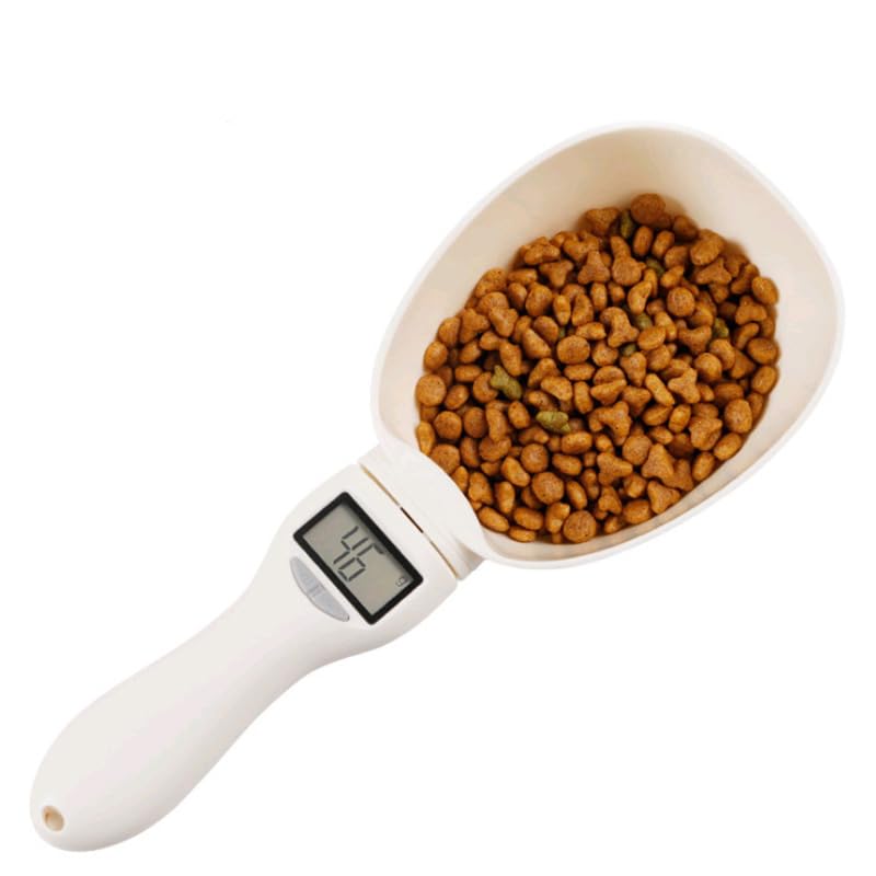 Pet Food Measuring Scoop Scale, Digital Dog Food Measuring Cup in Grams, Pet Food Scale Cup with LED Display for Dog Cat, Precise Pet Food Weighing Scoop (1Pcs)