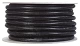 Drossbach R012PEBS100 1/2' x 100' Black Corrugated Tubing/Split Loom