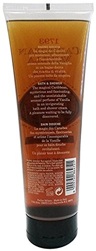 Perlier:"1783 Caribbean Vanilla" Bath & Shower, Original Vanilla Scent 8.4 Fluid Ounces (250mL) Bottle (Pack of 2) [ Italian Import ]