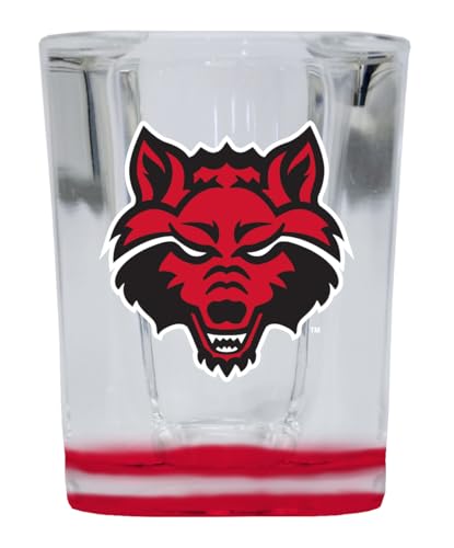 Vaso de shot cuadrado 2 oz base roja 2 unidades