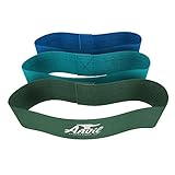 Anvil Fitness Soft Hip Resistance Bands - Premium Quality Exercise and Workout Straps for Leg Band Exercise, Glutes, Quads, Butt, Thigh and Booty - Comfy Cotton Fabric That Won‘t Roll Up - 3 Pack