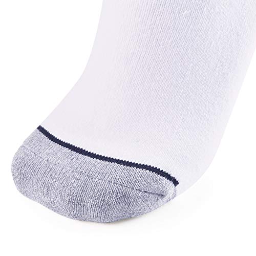 Journow Men's Cotton Moisture Wicking Extra Heavy Cushion Sport Hiking Working Low Cut Socks 10 Pairs (10-13, White) #TOP3