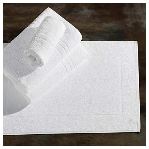 Kit 10 Toalhas de Piso Tapete para Banheiro Hotel Prata (Branco)