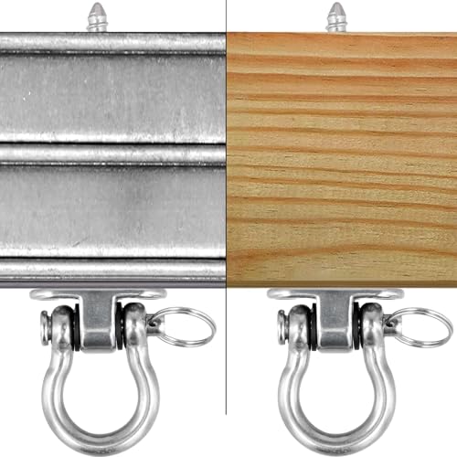 Gancho Hamaca Perchas de Columpio con Rodamientos, 2 Ganchos de Techo, Acero Inoxidable Anclaje para Pared Tornillos Soporte Columpio para Vigas de Madera y Metal, Colgar Hamacas, Yoga, Saco de Boxeo - imagen 5