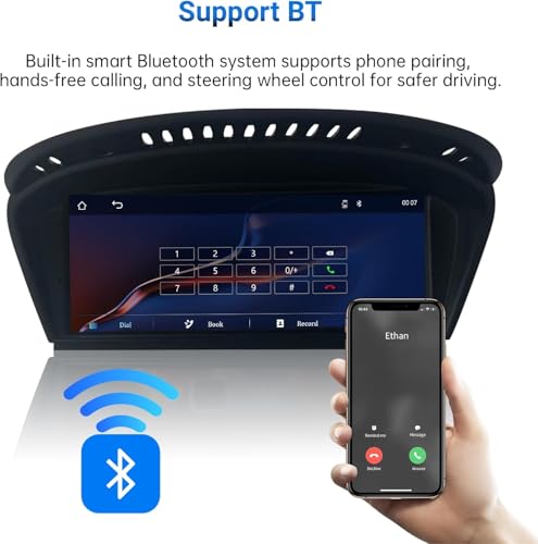 Radio con pantalla táctil CarPlay para BMW Serie 3 E60/E61 2005-2008 miniatura 4