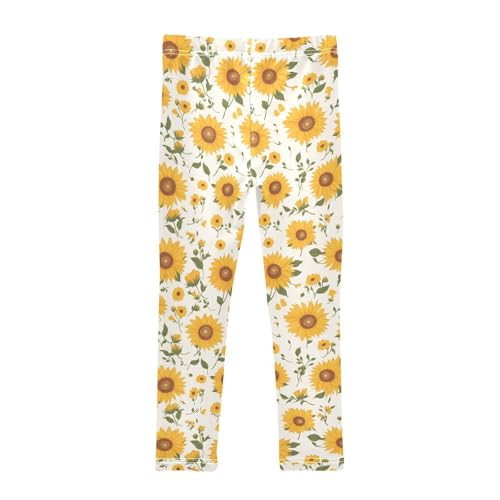 KLL Sunflower Pattern Toddler Baby Girl Cotton Leggings Stretch Full Length Lounge Pants Sports2