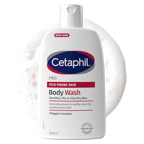 Cetaphil PRO Itch Prone Skin Body Wash Cleansing Wash for Sensitive Dry or Very Dry Skin & suitable for Eczema-prone Skin 236ml Packaging May Vary