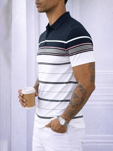 Image of Noble Monk Men's Regular Fit Polo Neck T-Shirt | Half Sleeve