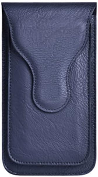 Belt Clip Holster Case Leather Vintage Double-Layer Mobile Phone Case Cover Pack Men Portable Waist Bag (Color : Red Size : One Size) (Brown One Size)