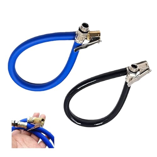 2 pezzi di tubo per gonfiaggio pneumatici, tubo per aria compressa, adattatore per valvola auto, tubo di ricambio per pompa ad aria, valvola per bicicletta, tubo in gomma, prolunga per valvola
