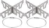 Lixada Titanium Alcohol Stove Rack Cross Stand Outdoor Camping Stove Stand Support Rack (Style1-2PCS)
