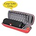 co2CREA Hard Travel Case Replacement for JBL Flip 7 6 5 Waterproof Portable Speaker (Red Case + Inside Grey)