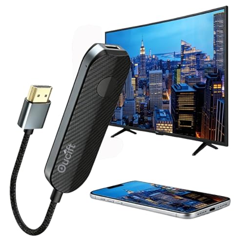 Oucift Wireless HDMI Display Adapter Transmitter Receiver for Flix Stick Streaming Device 4k 1080p Screen Mirroring Bluetooth Adapter for iOS iPhone iPad TV WiFi Adapter Smart TV Converter Extender