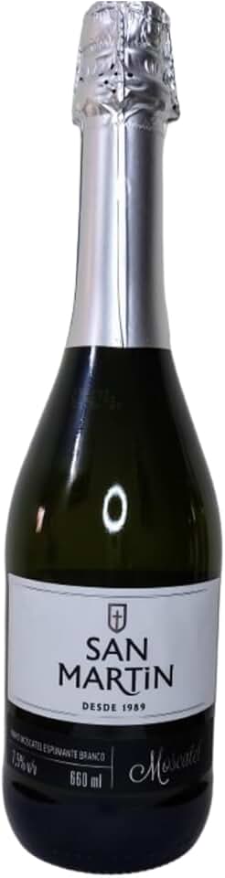 Espumante Moscatel Suave San Martin 660ml Brasileiro Método Perlage Doce Refrescante Aroma de Frutas Maduras Ideal para Sobremesas