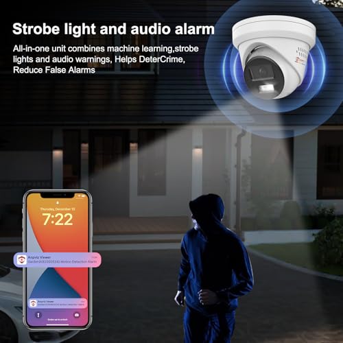Anpviz 5MP PoE IP Active Deterrence Camera, Wired Security Camera Outdoor - image 2