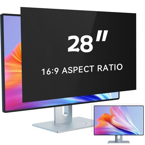 Filtro de privacidad de 28 pulgadas para monitor que elimina reflejos y miradas