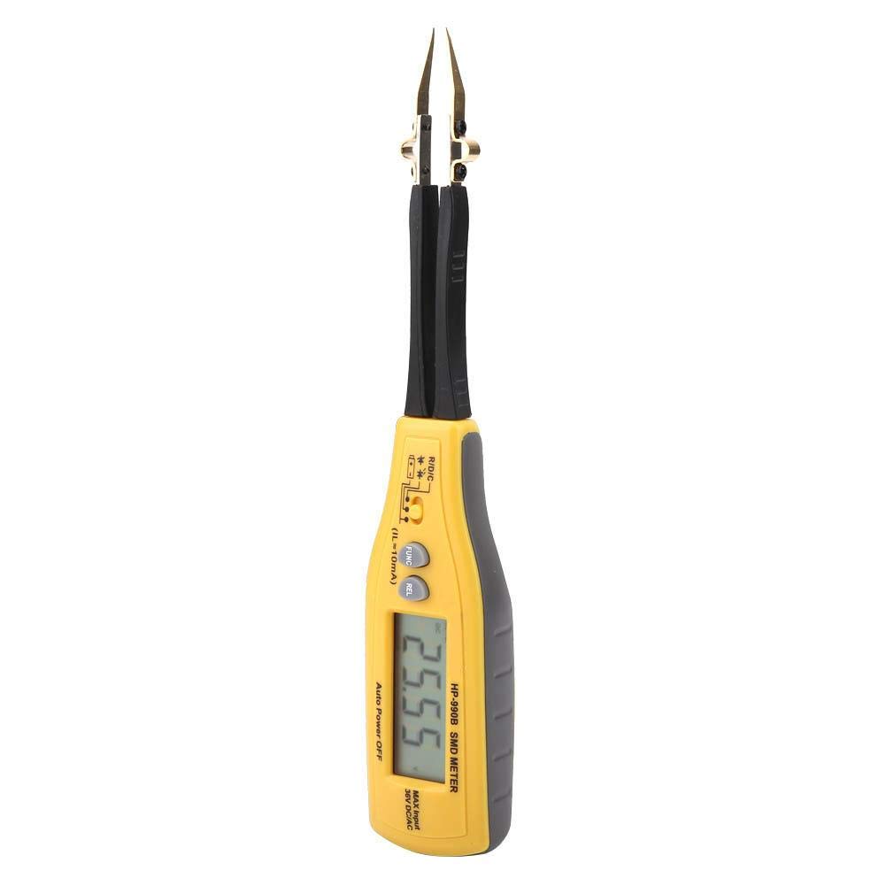 HP-990B SMD-Messgerät Widerstandskondensator Diode/Durchgang/Batterietester Auto Range Handdioden-Widerstandsmessgerät 4000Counts mit Relativmodus