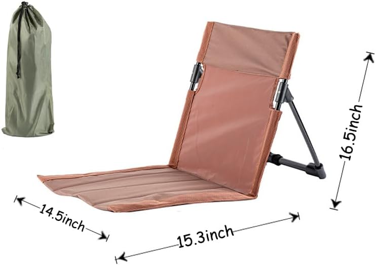 Ultra-Light Folding Camping Chair with Backrest,Outdoors Relaxing Floor Seat for SwimmingPool Beach Lawn Picnic Road Trips - Image 3