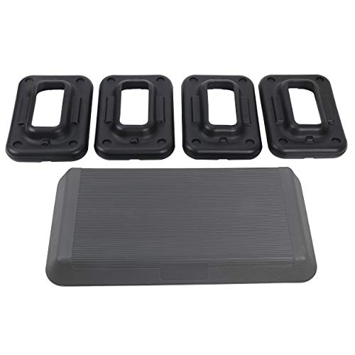ZENY 28.5'' Aerobic Stepper Platform Aerobics Trainer Adjustable Exercise Fitness Workout Stepper Adjust 4