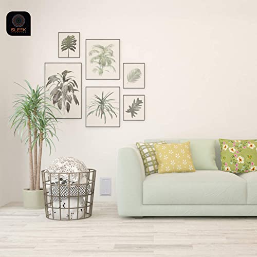 Sleeklighting Pack Of 4 Wall Plate Outlet Switch Covers | Classic White Beadboard Wall Plates| Variety Of Styles: Decorator/Duplex/Toggle/Blank/& Combo | Size: 1 Gang Toggle #TOP3