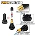 8PCS TR412 Tubeless Tire Valve Stems, Black Rubber Snap-in Short Valve Stems, Automotive Universal Valves for Tubeless 0.453 Inch 11.5mm Rim Holes on Standard Vehicle Tires (TR412)