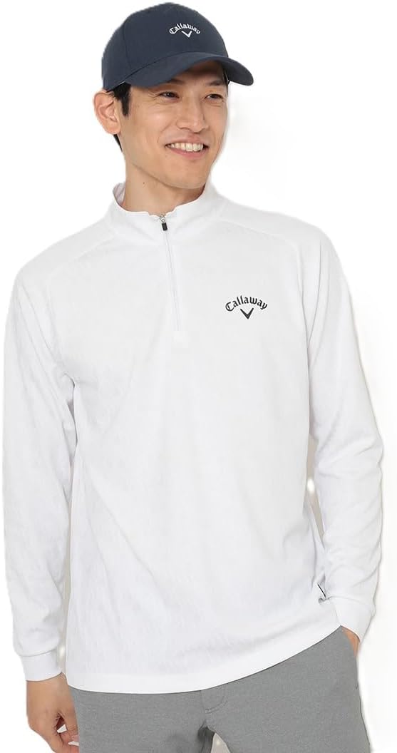 Callaway ビッグロゴ モックネック ホワイト Callaway ビッグロゴ モックネック ホワイト Callaway ビッグロゴ