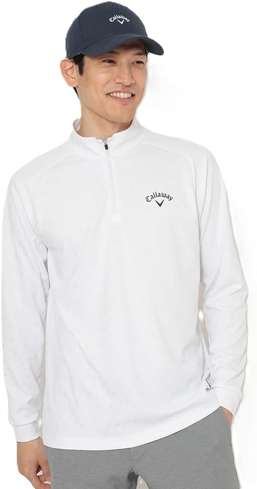 Amazon.co.jp: [キャロウェイ] 長袖シャツ モックネック UVカット ロゴ