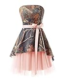LVSEJIAYI Women's Camo Wedding Dresses Prom Dress Strapless Homecoming Dresses Mini Dress Short Cocktail Dresses Pink-4