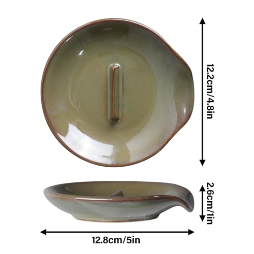 FFQ Egg Cracker Spoon Holder, Spoon Rest for Kitchen, Ceramic Spoon Holder for Stove Top, Cooking Spoon Holder,Heat Resistant Utensil Rest for Countertop, Dishwasher Safe, 3 pack by FFQ - Image 2